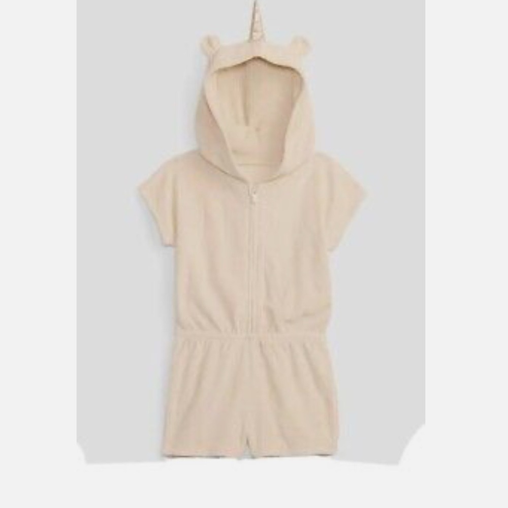 Baby Gap size 18-24 months Cream Hooded Romper